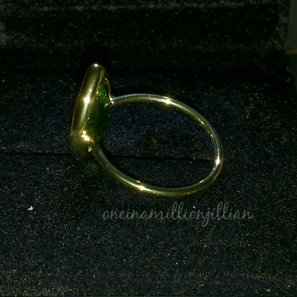 18k Gold Peridot Quartz Ring - Picture 4 of 6